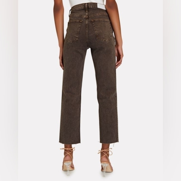 re/done 70s High-Rise Stove Pipe Jeans in washed chocolate sz 29 - Picture 1 of 10